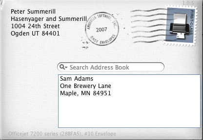 return address envelopes